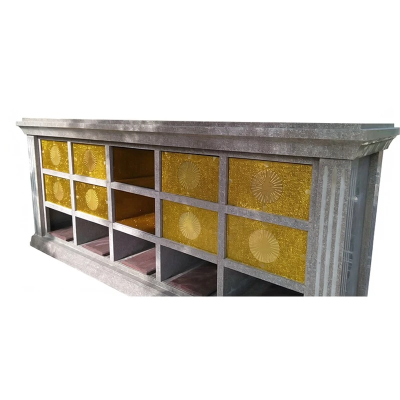 Single Gold-Trim Wall Niche Urn Case suppliers